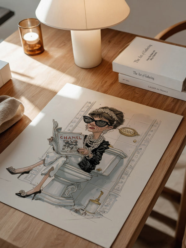 Modeikone Karikatur elegant