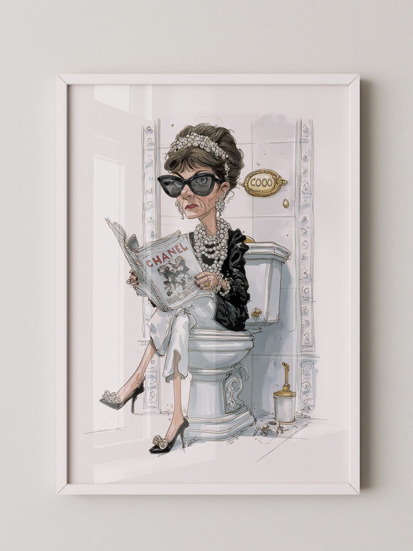 Modeikone Karikatur elegant