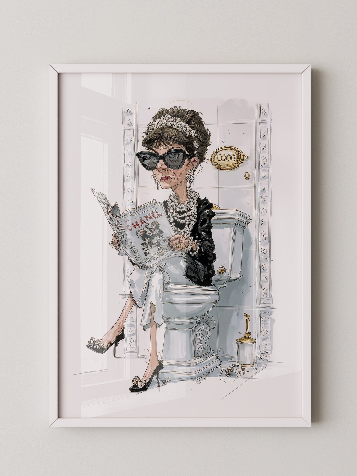 Modeikone Karikatur elegant