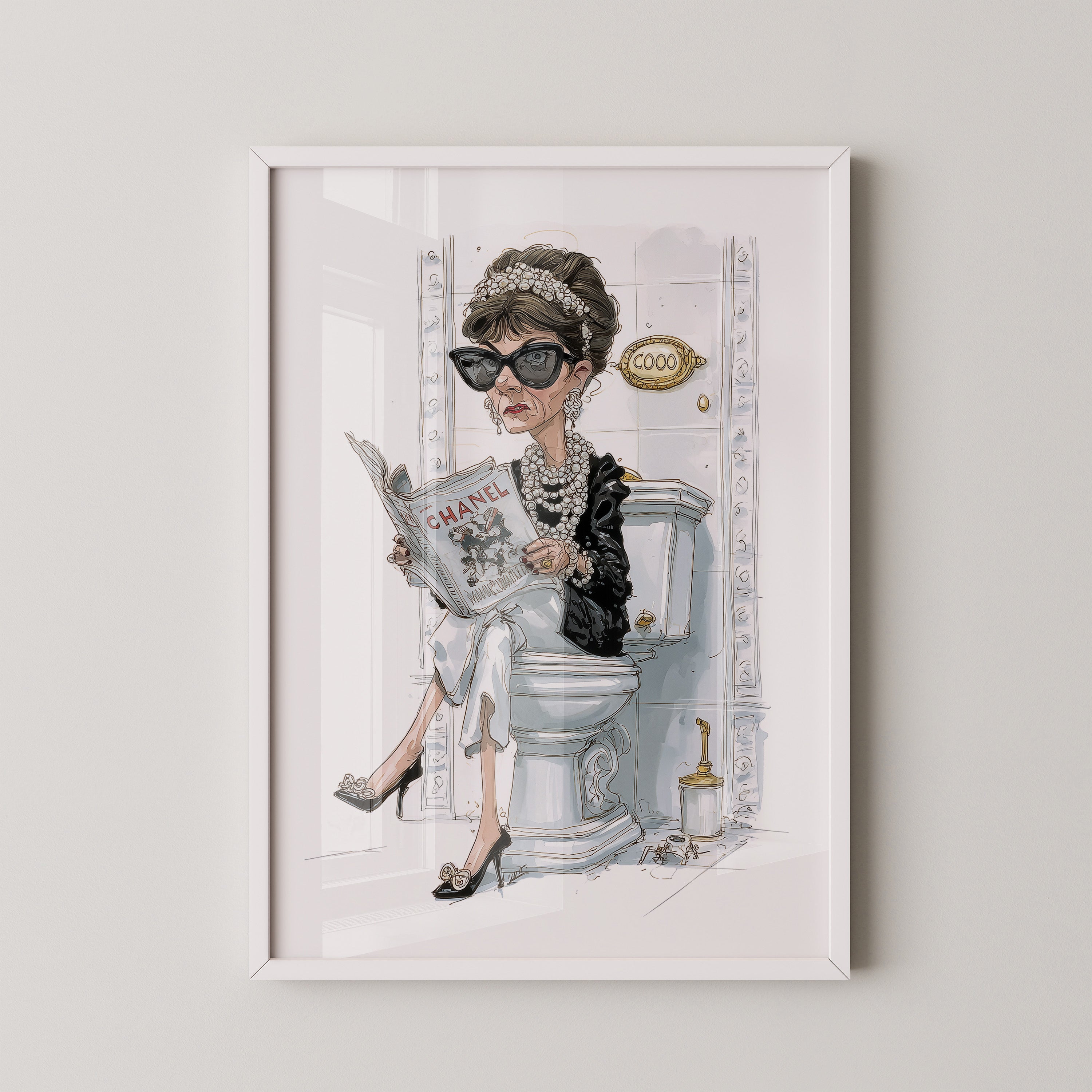 Modeikone Karikatur elegant