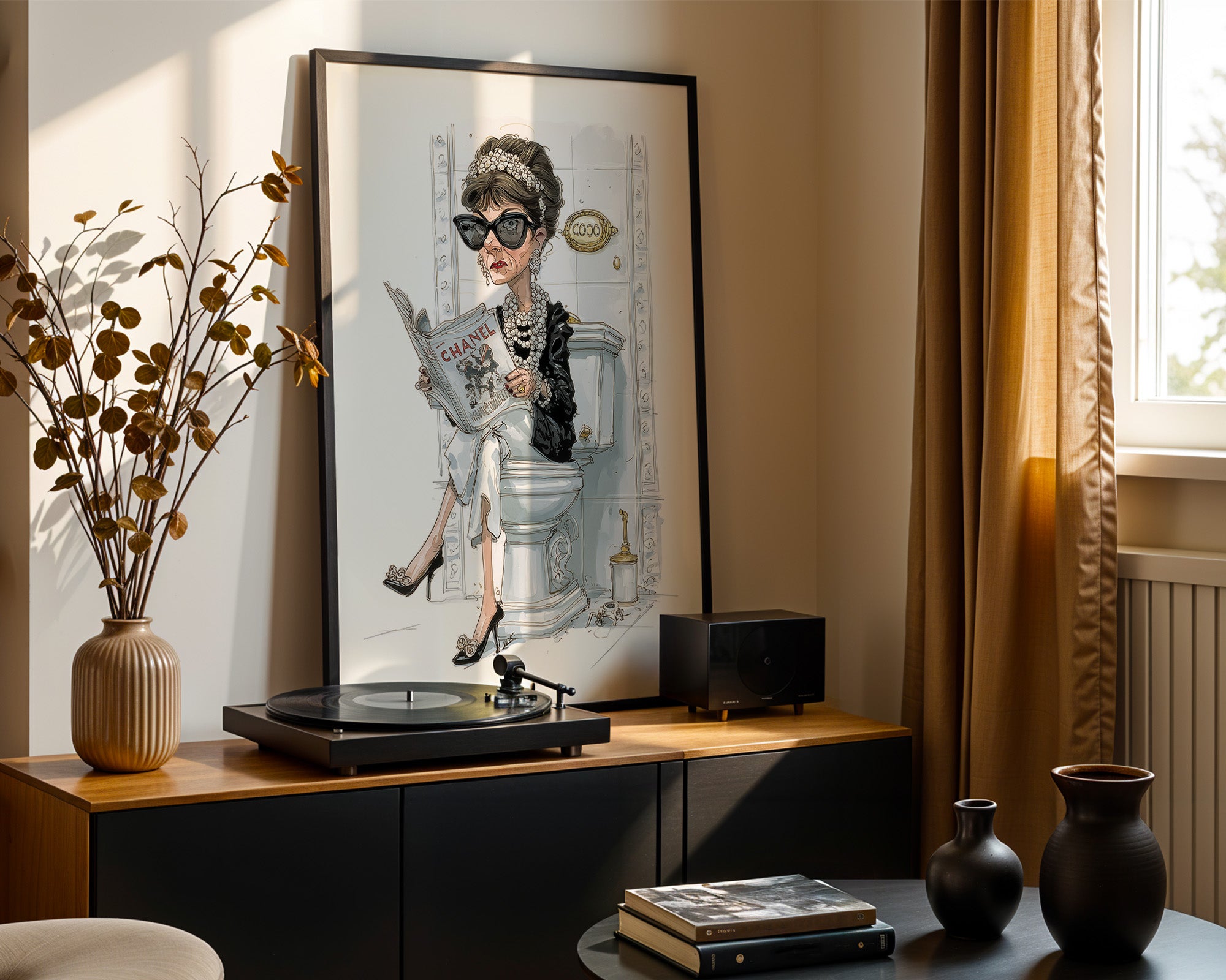 Modeikone Karikatur elegant