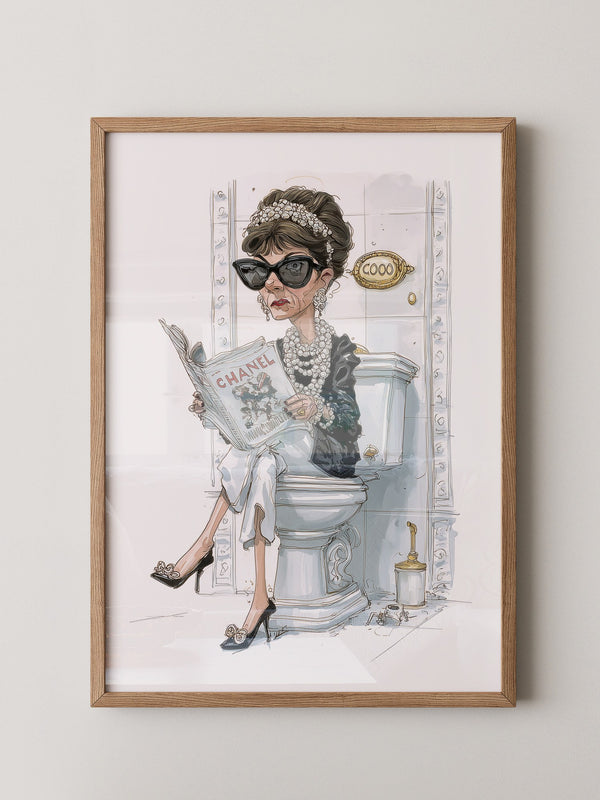 Modeikone Karikatur elegant