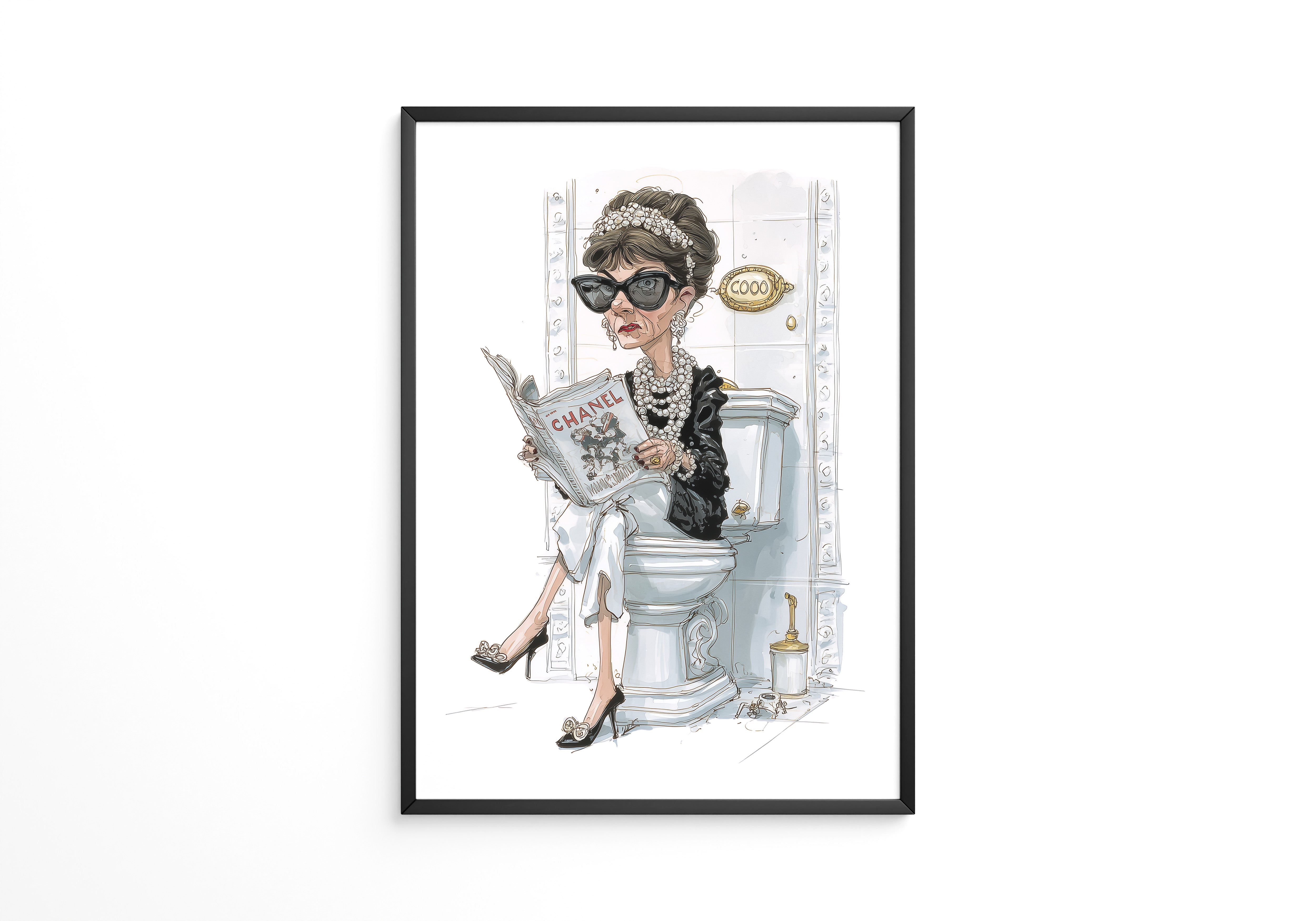 Modeikone Karikatur elegant