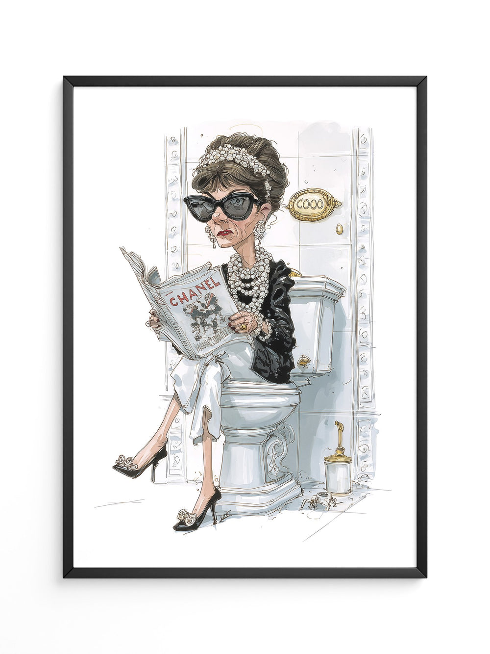 Modeikone Karikatur elegant