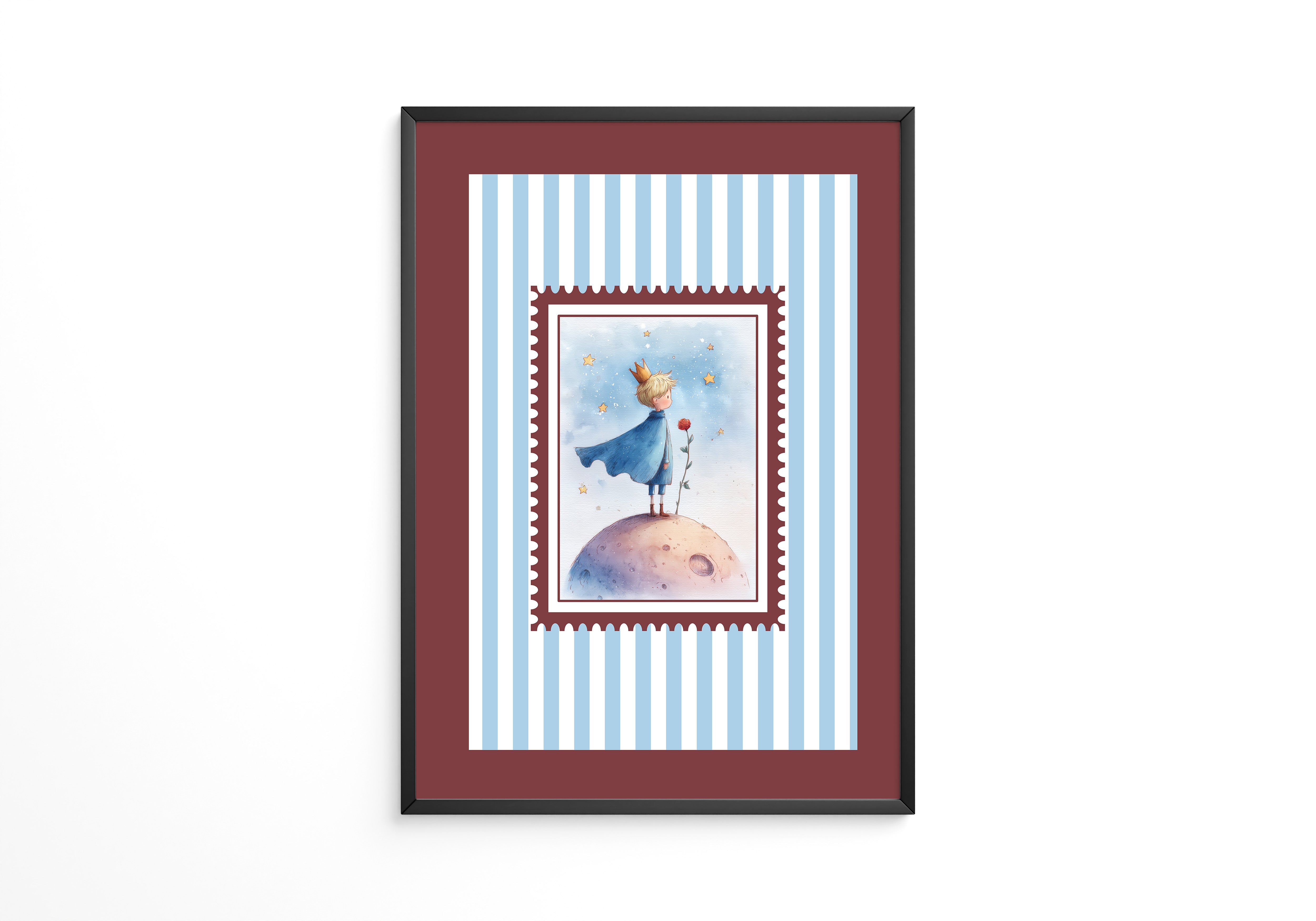 Kleiner Prinz Aquarell Traumwelt