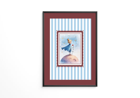 Kleiner Prinz Aquarell Traumwelt