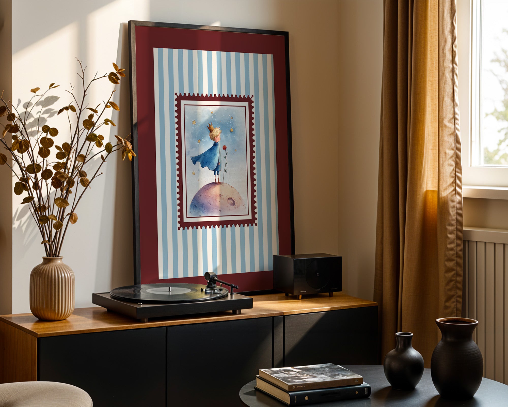 Kleiner Prinz Aquarell Traumwelt