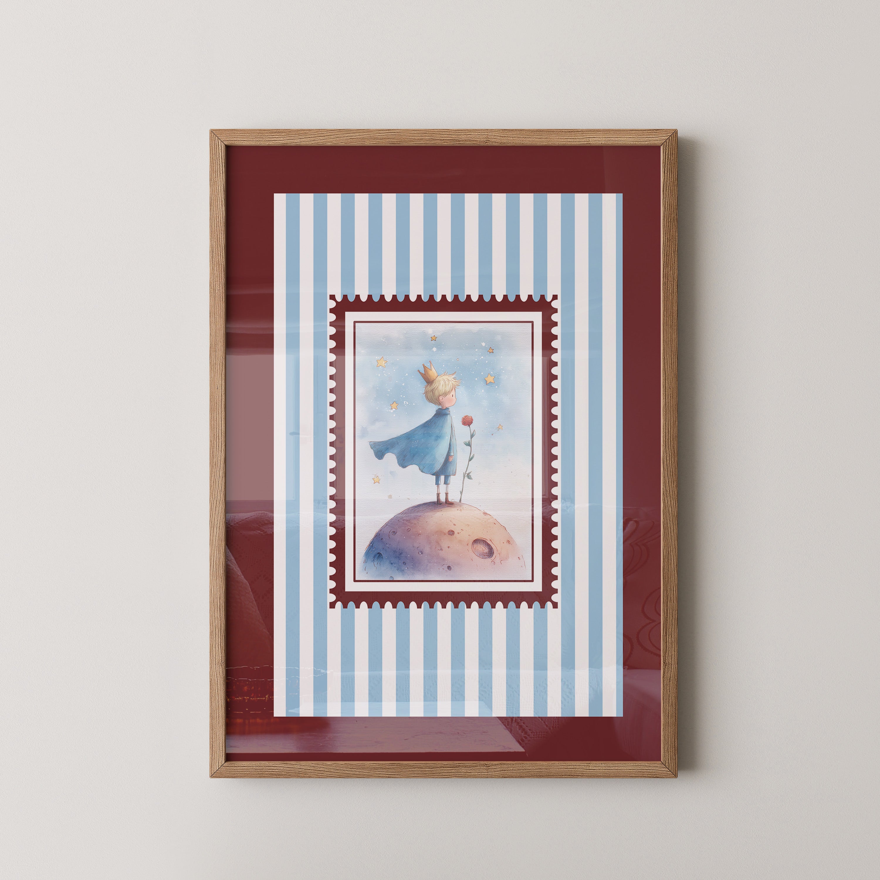 Kleiner Prinz Aquarell Traumwelt