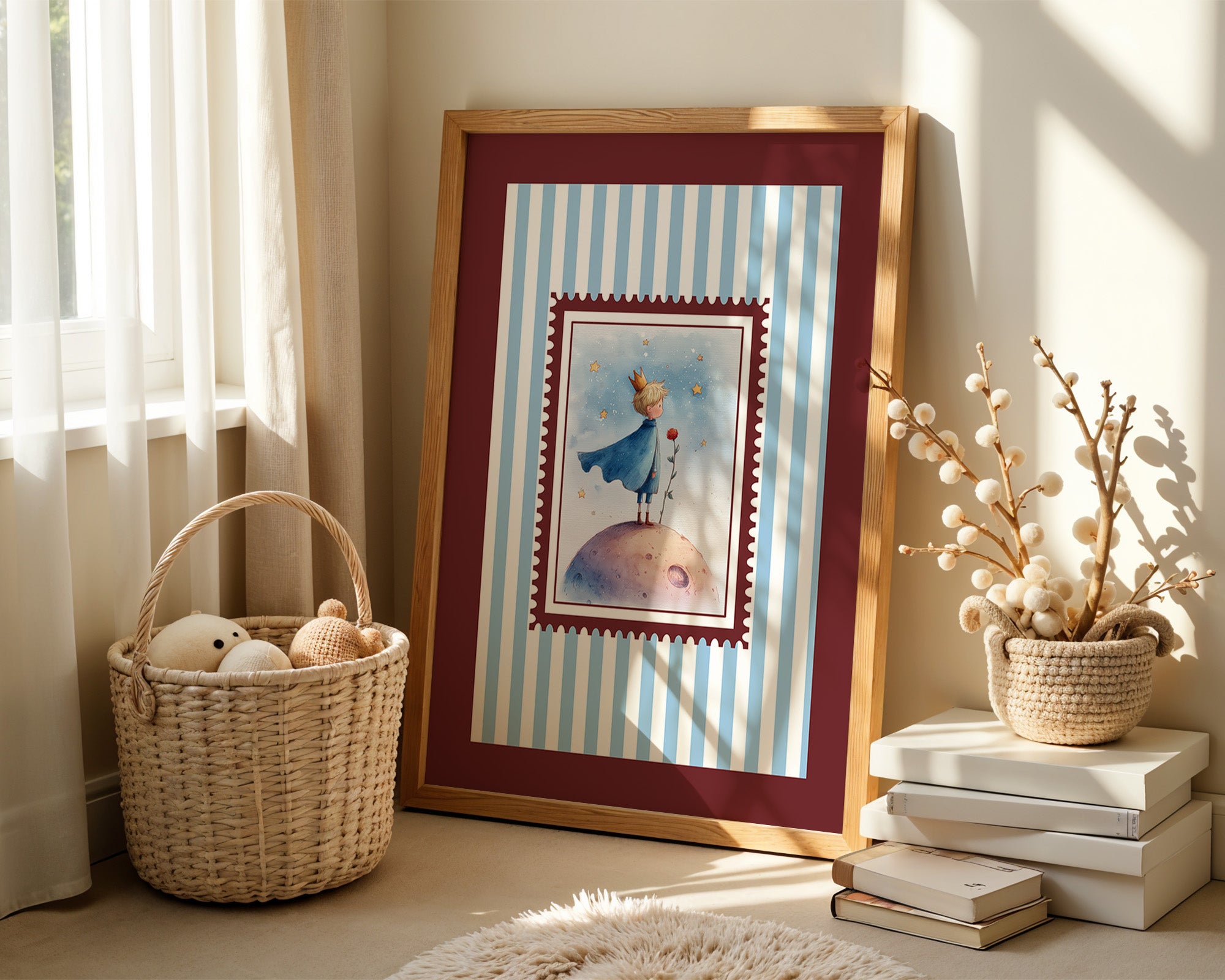 Kleiner Prinz Aquarell Traumwelt