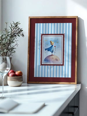Kleiner Prinz Aquarell Traumwelt