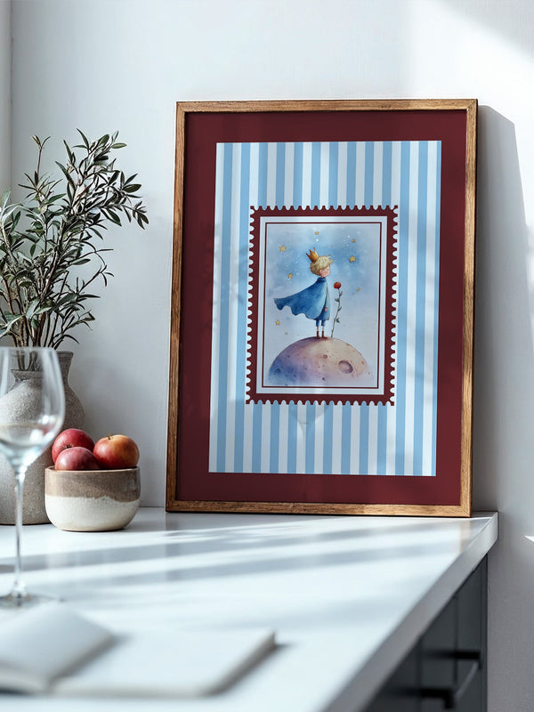 Kleiner Prinz Aquarell Traumwelt