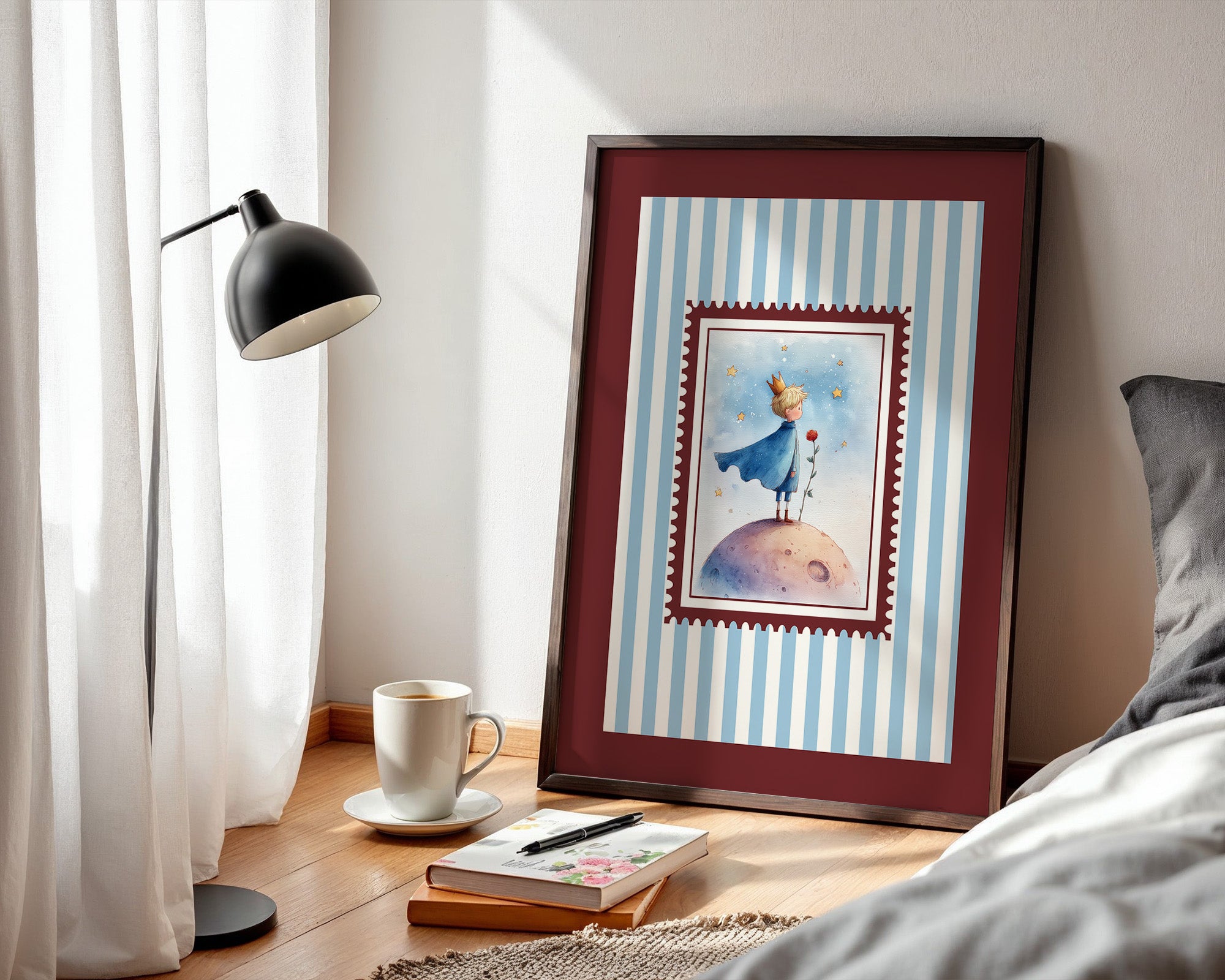 Kleiner Prinz Aquarell Traumwelt