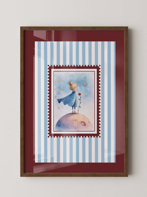 Kleiner Prinz Aquarell Traumwelt