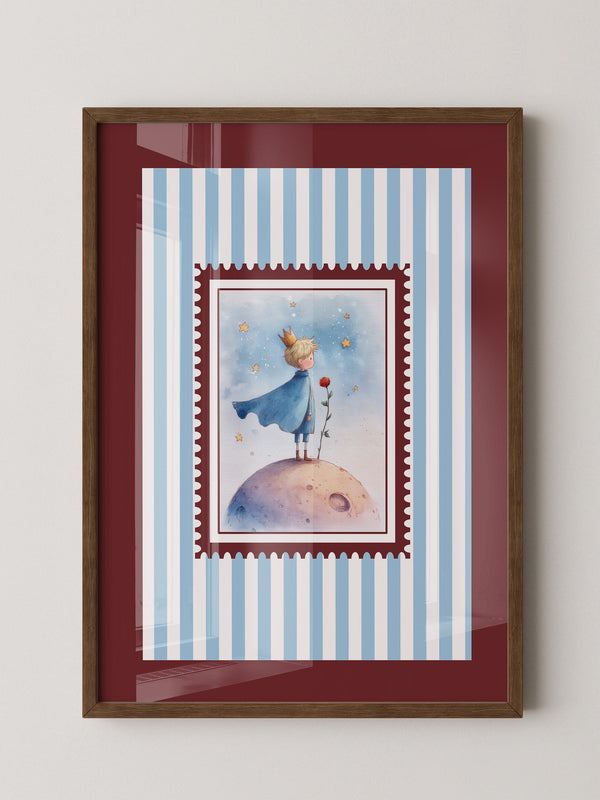 Kleiner Prinz Aquarell Traumwelt