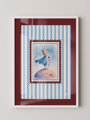 Kleiner Prinz Aquarell Traumwelt