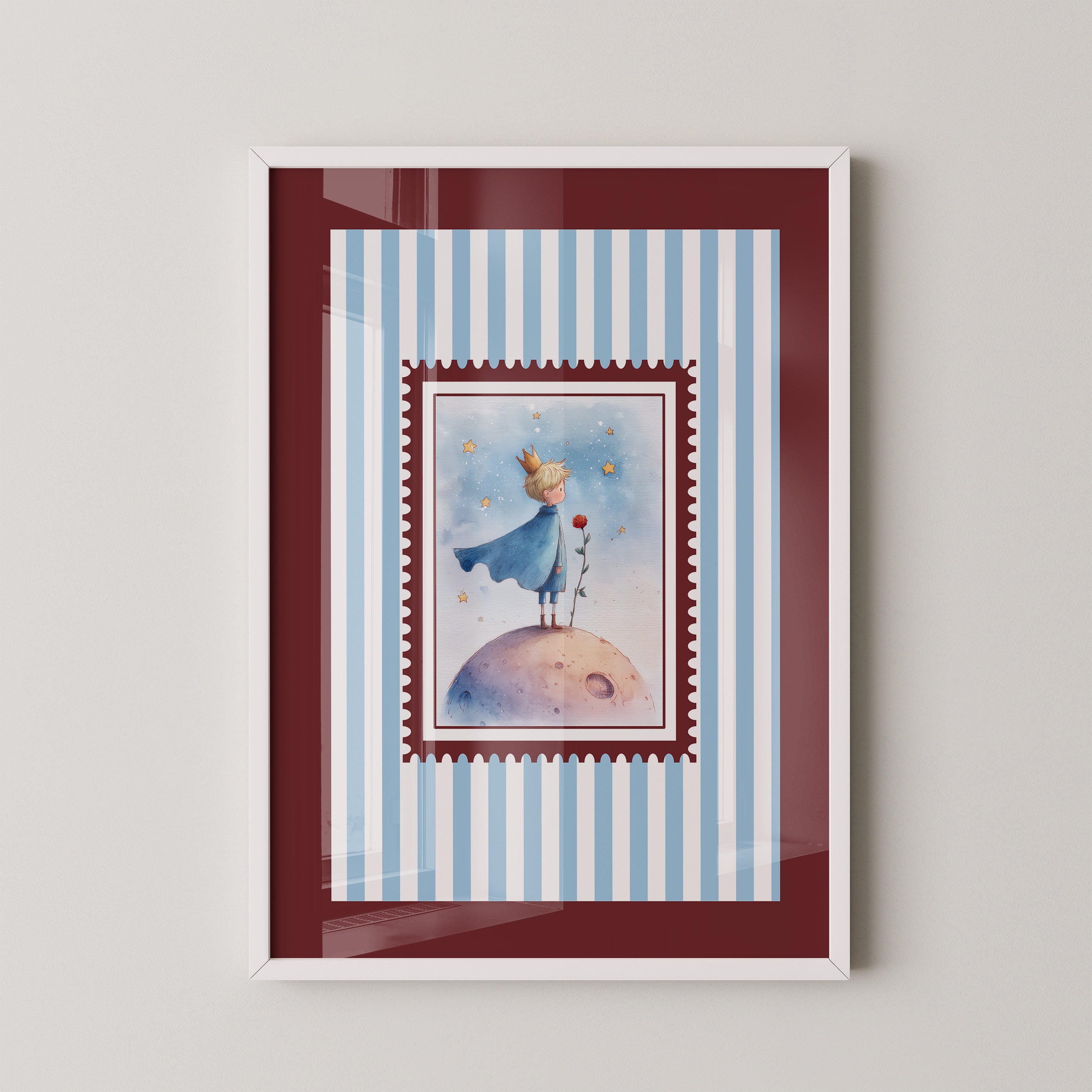 Kleiner Prinz Aquarell Traumwelt