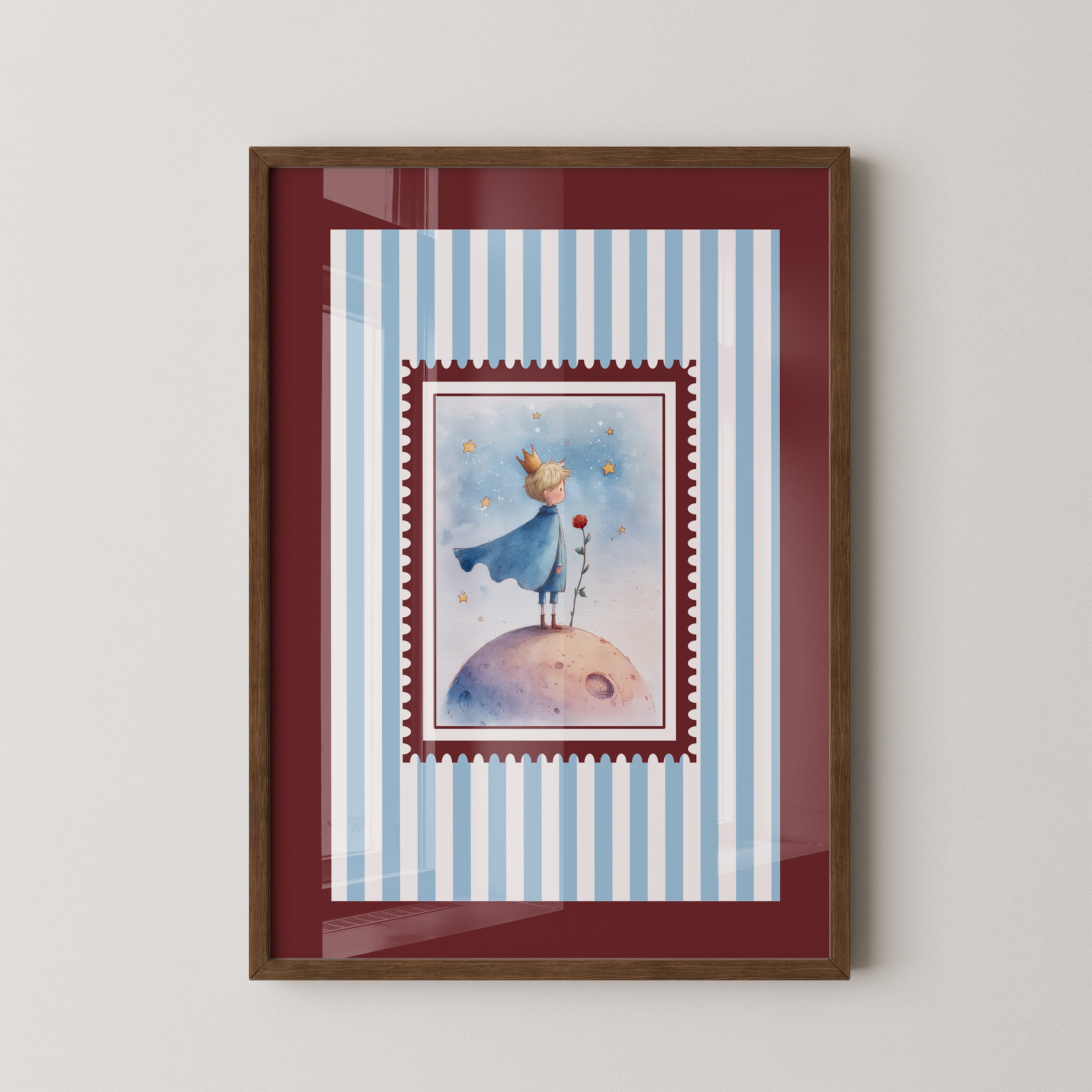 Kleiner Prinz Aquarell Traumwelt