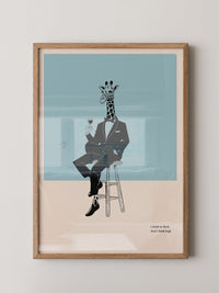 Giraffe Anzug Minimalistisch