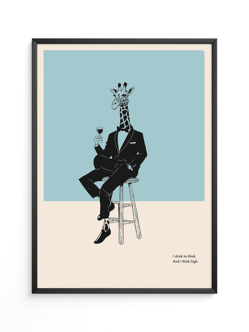 Giraffe Anzug Minimalistisch