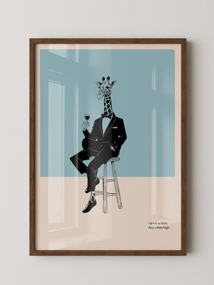 Giraffe Anzug Minimalistisch