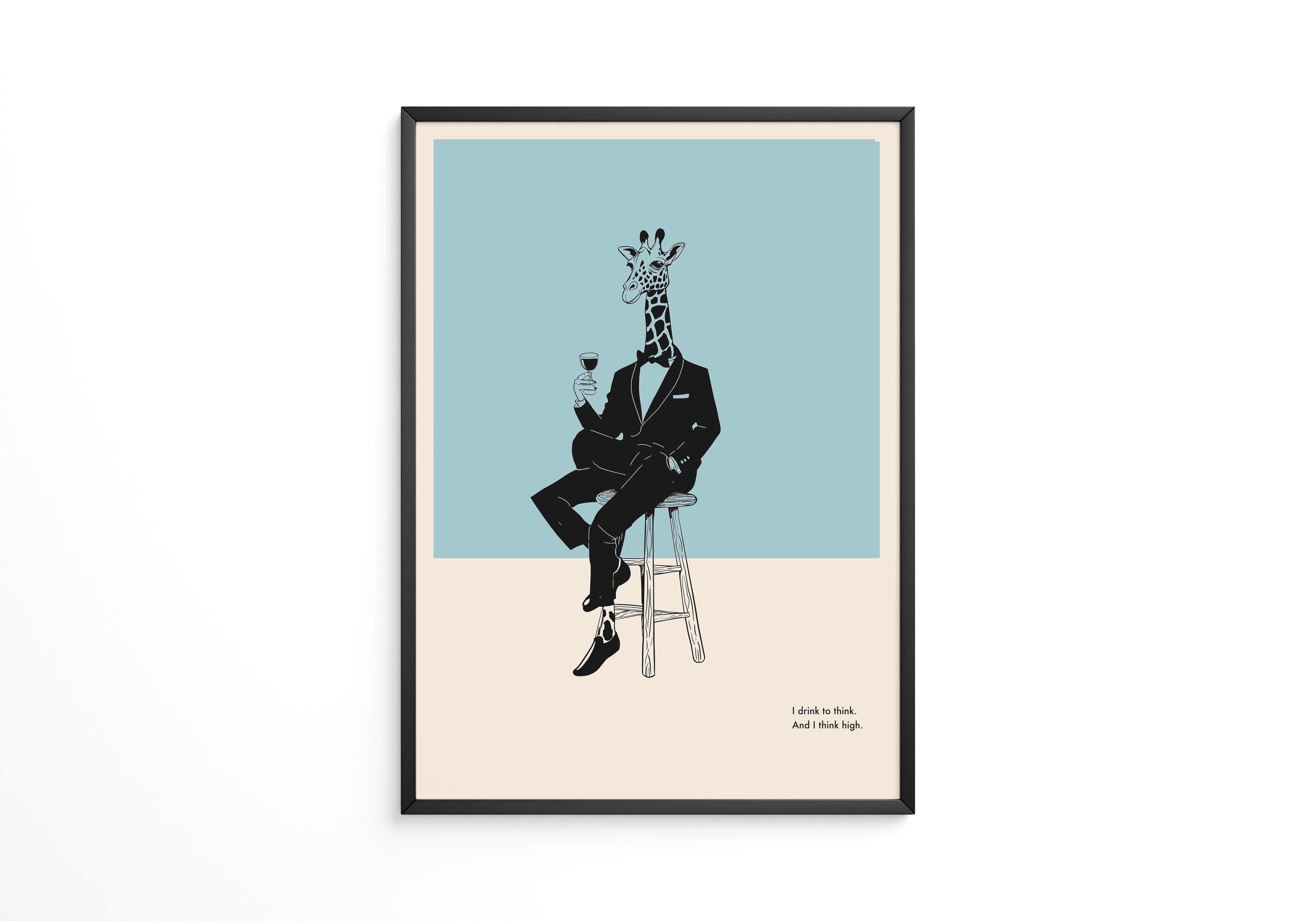 Giraffe Anzug Minimalistisch