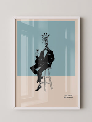 Giraffe Anzug Minimalistisch