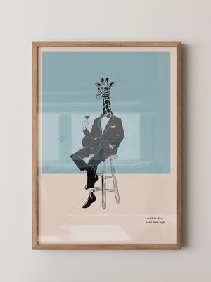 Giraffe Anzug Minimalistisch