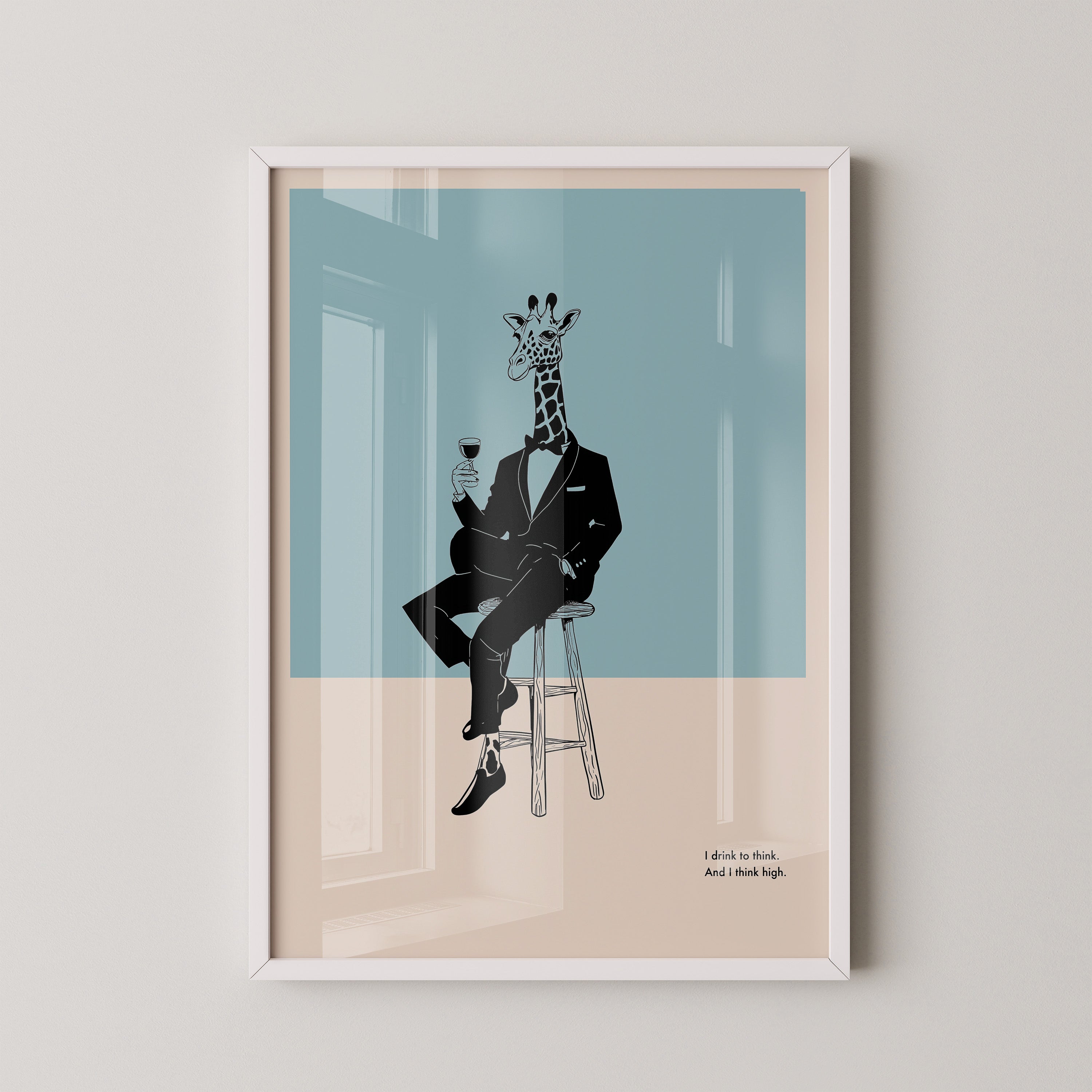 Giraffe Anzug Minimalistisch