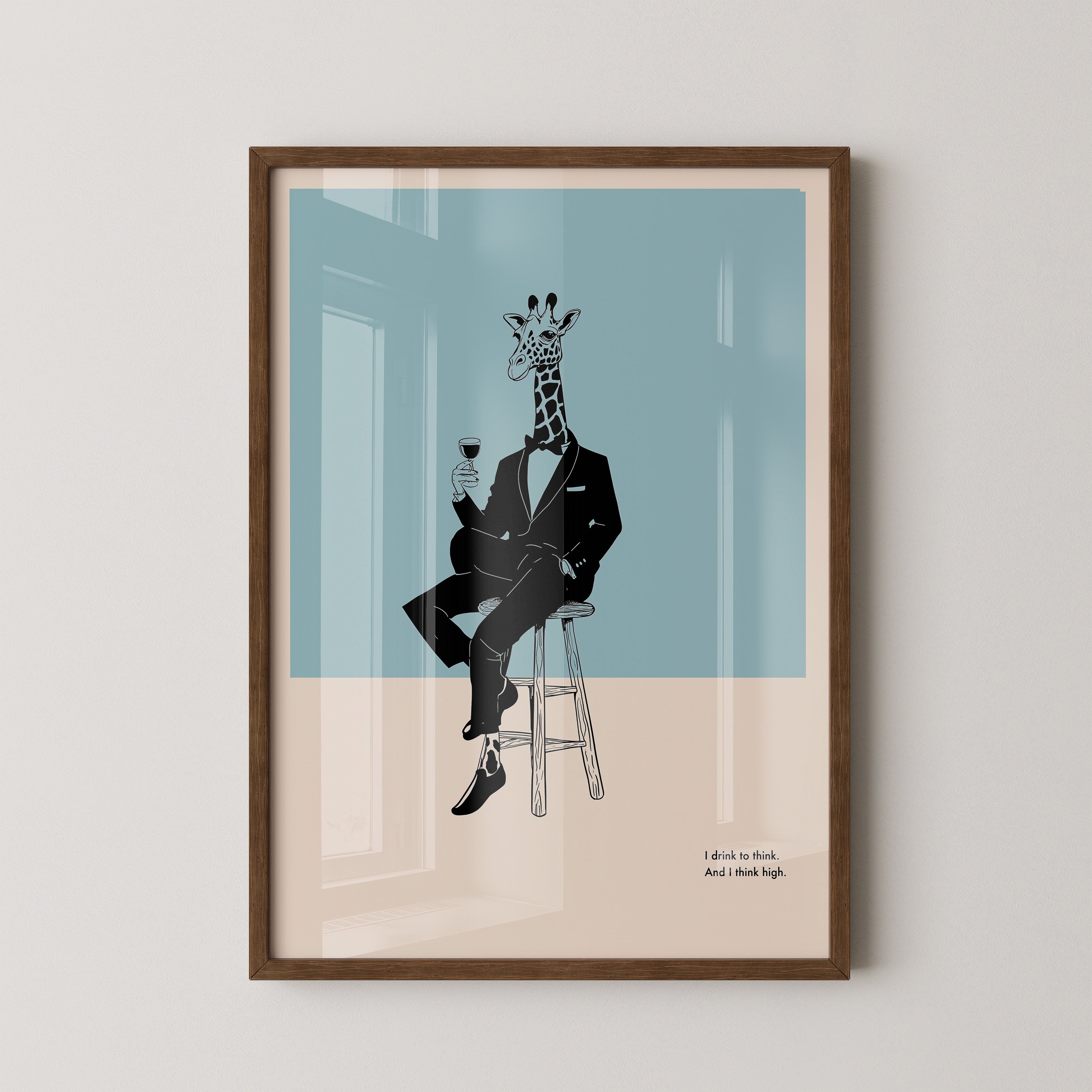 Giraffe Anzug Minimalistisch