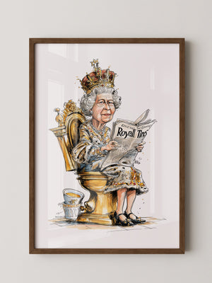Königin Zeitung Cartoon Goldthron