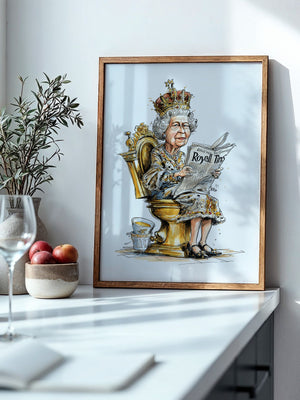 Königin Zeitung Cartoon Goldthron