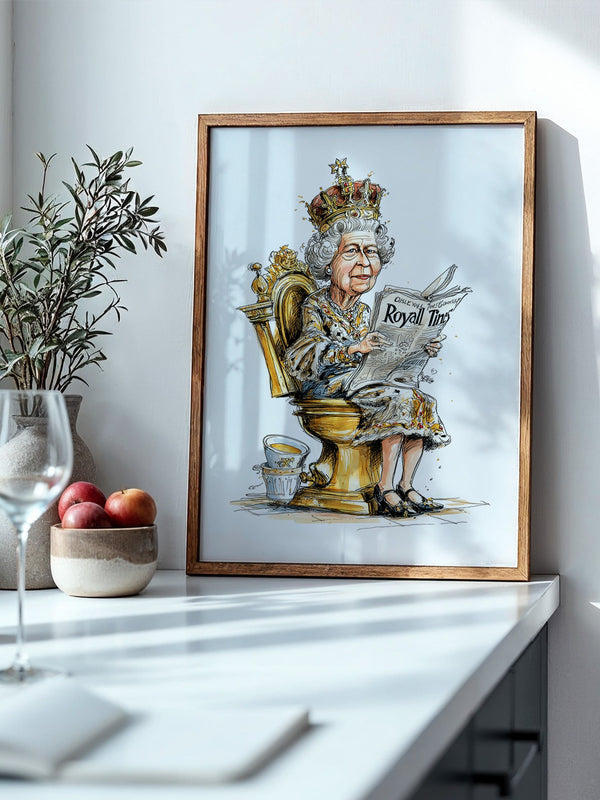 Königin Zeitung Cartoon Goldthron
