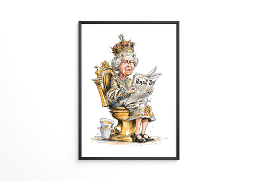 Königin Zeitung Cartoon Goldthron