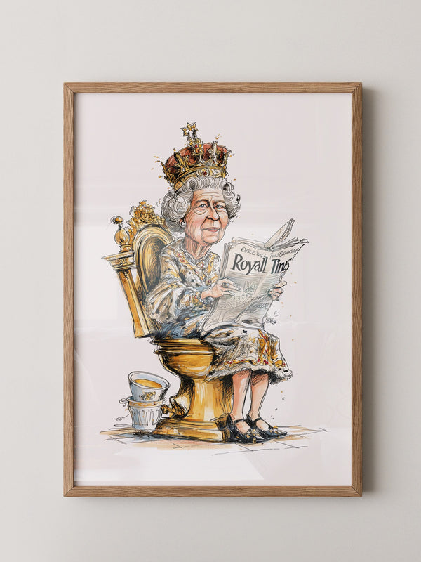 Königin Zeitung Cartoon Goldthron