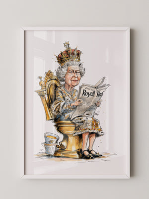 Königin Zeitung Cartoon Goldthron