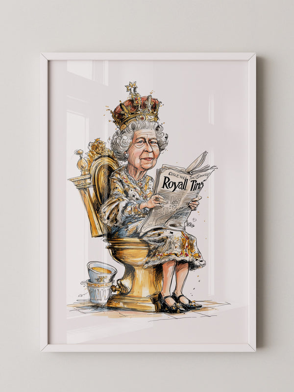 Königin Zeitung Cartoon Goldthron