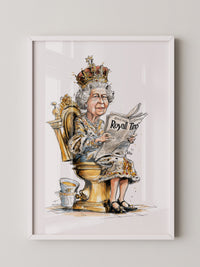 Königin Zeitung Cartoon Goldthron