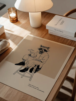 Waschbär stilvoll lässig