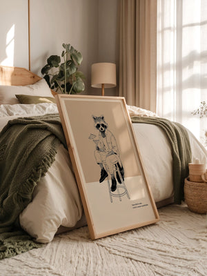 Waschbär stilvoll lässig