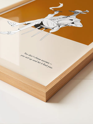 Eleganter Vogel im Anzug Grau