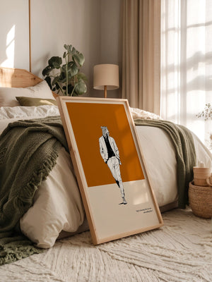 Leopardenkopf Anzug Retro Chic