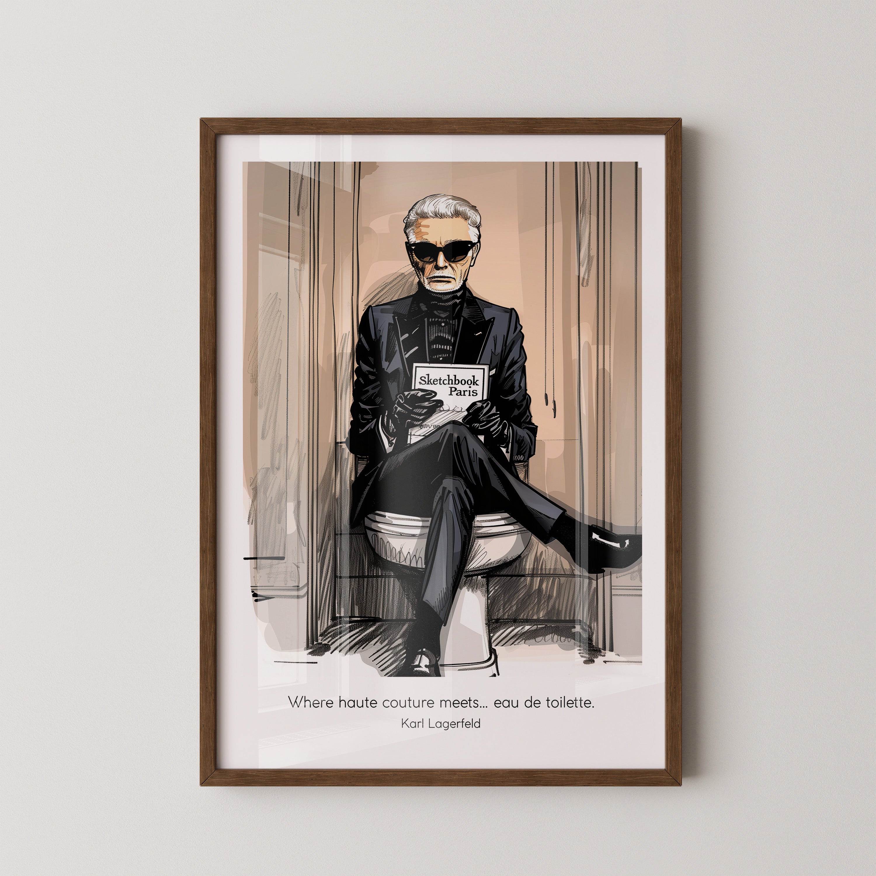 Modeikone Skizzenbuch Humor