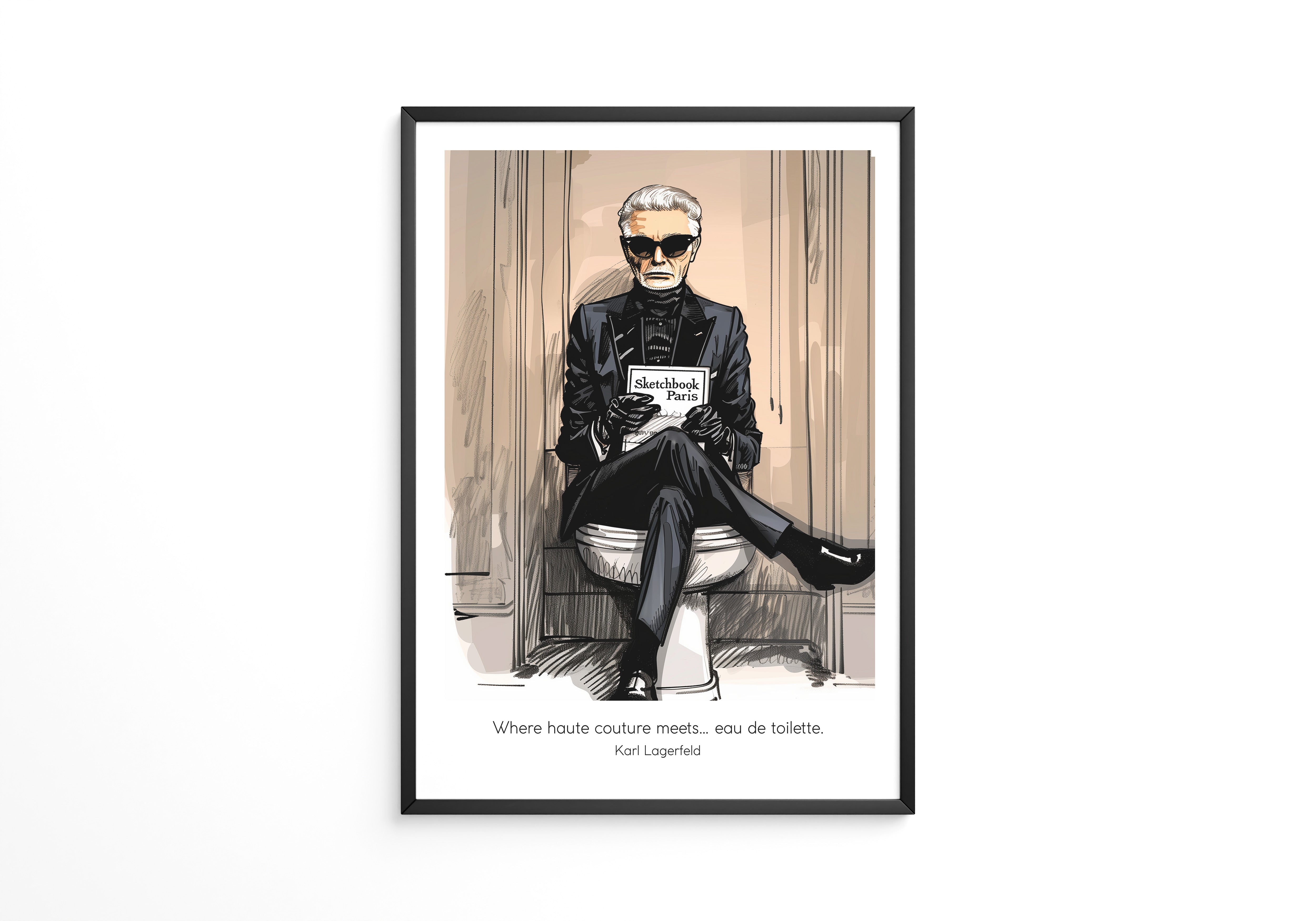 Modeikone Skizzenbuch Humor