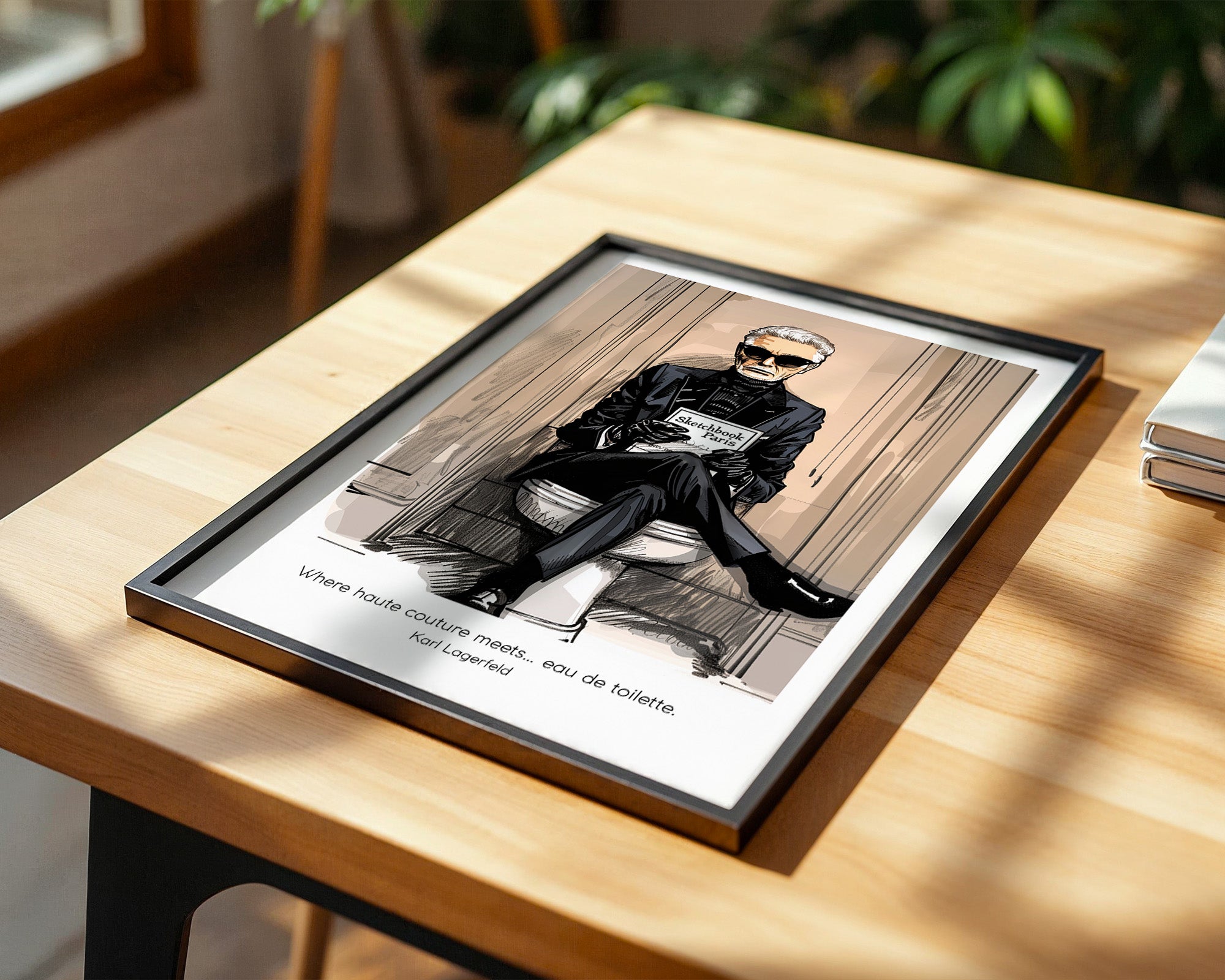 Modeikone Skizzenbuch Humor