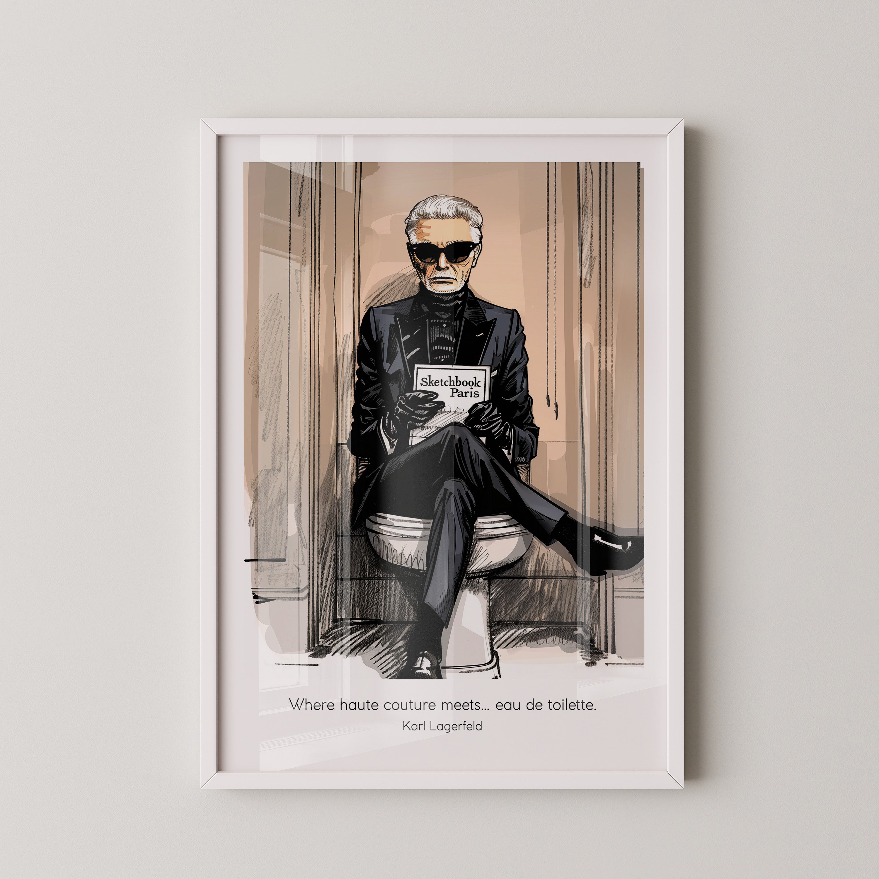 Modeikone Skizzenbuch Humor