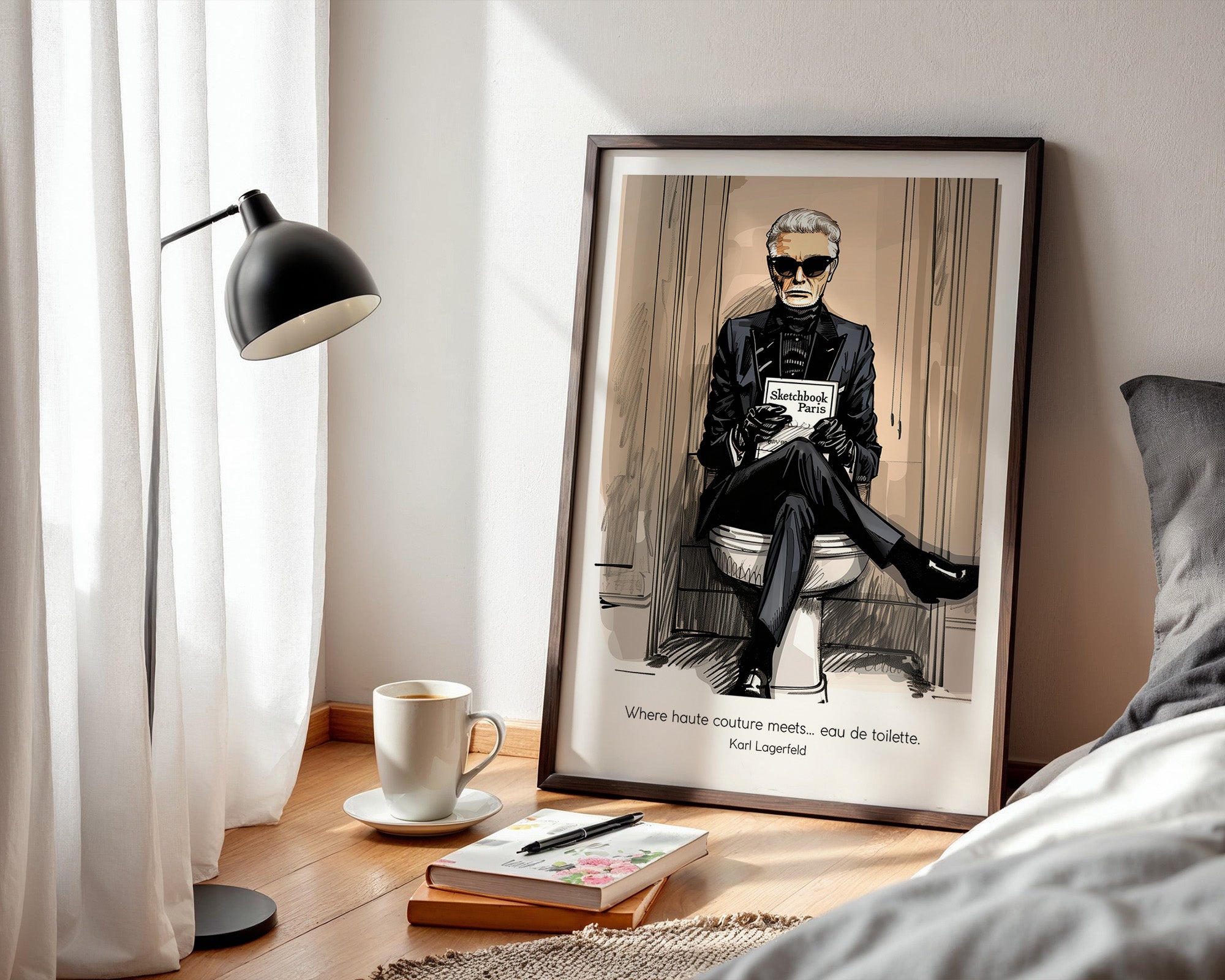 Modeikone Skizzenbuch Humor