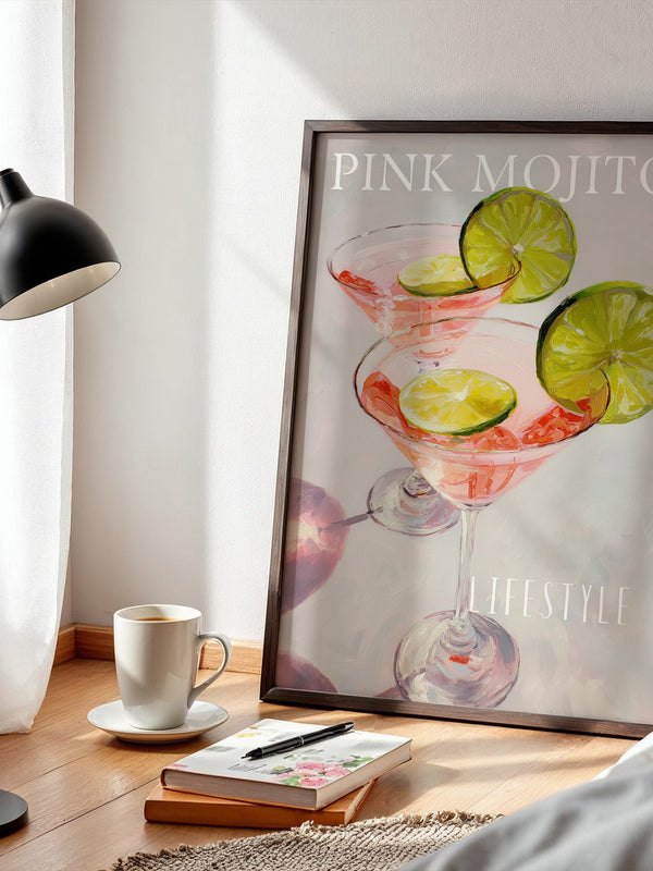 Mojito Gläser Rosa Ölgemälde