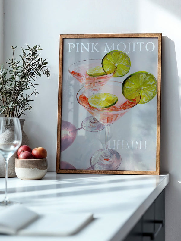 Mojito Gläser Rosa Ölgemälde