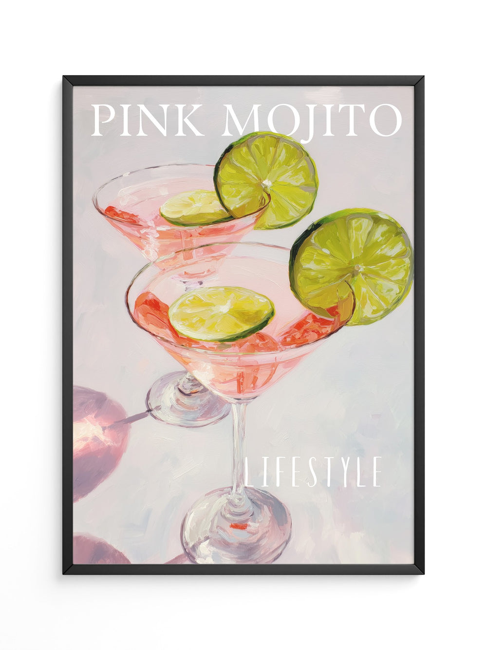 Mojito Gläser Rosa Ölgemälde