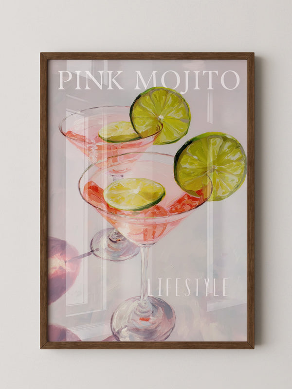 Mojito Gläser Rosa Ölgemälde